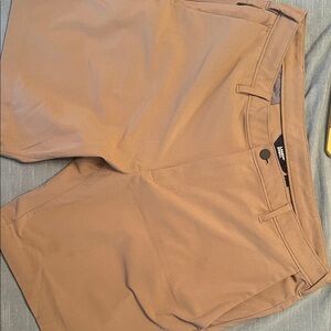 Khaki High-Rise Stretch Shorts